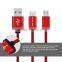 Newest VOXLINK 2 in 1 USB Cable Data Line Nylon Braid Micro USB Cable For iPhone 7 Plus 6S Plus Samsung S7 S6 0.5M 1M 2M 3M