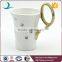 Ceramic tableware set round gold plating fancy tea set