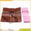 PU Leather Bandage Style Pen Bag Pencil Case Cosmetic Pouch Storage Bag Makeup Pouch with 3 Gel-ink Pens
