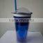 food grade material PS party glass with straw for promotional