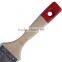 Red Tip Varnished Wooden Handle 100% Bristle Roller Paint Brush