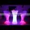 Colorful plastic rotational led chair/led bar chair/club cocktail table