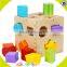 Wholesale funny wooden blocks puzzle cube interesting wooden blocks puzzle cube toy W12D001