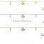 gold cross tiny zircon charms bracelet multi strand colorful thread gold chain bracelet