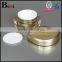 luxury unique shape square white gold acrylic cream jar with lid 15ml 30ml 50ml cosmetic plastic jar with cap
