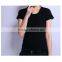 Alibaba Hot Products Ladies Slim Fit Black T-shirt With 200g 15 Lycra 85 Cotton