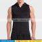 Sleeveless quick dry hooded running sweatshirts jogging basketball sports t-shirt muscle tee gym clothing for men