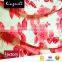 Custom home textile red flowers digital printed linen fabric