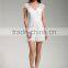 custom made clothing manufacturers white froral lace hem cap sleeve blank sexy woman romper