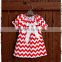 Christmas Clothes Baby Girl Frock Red And White Chevron Dress