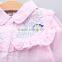 S33427W Girls long sleeve cotton White girl blouses child cute turn-down collar shirt