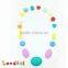 Colourful Heart shaped Food Grade Silicone Teething Beads For Baby
