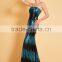 A-line Sweetheart Floor-length Chiffon with Appliques Beading Sash evening dress party dress P006