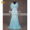 CE743 2015 China Factory V-Neck Mermaid Blue Chiffon Cheap Bridesmaid Dresses