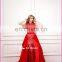 NN07 2015 Latest Real Sample Unique Detachable Red Lace Train Prom Dress