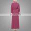 Rose Red Kimono Abaya Simple Design Cardigans Islamic Clothing 2017 Roupas Femininas