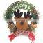 Best Selling Christmas Items Christmas Wreath Door Hanger With Christmas Doll Toy