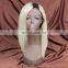 Cheap full lace wigs with baby hair blond short wig