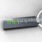 Rectangle Black Color Metal Keychain with Custom Embossed Logo