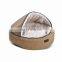 High Quality Brown Polyester Fabric Pet Dog Cat Cave Bed