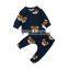 cotton 2 pieces baby boy boutique sleep boy clothing sets