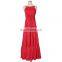 TWOTWINSTYLE Ruffles Party Ladies Dress Square Collar Spaghetti Strap High Waist Ruched Ded Dress
