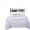 100% Cotton queen size high quality white jacquard hotel bedding sets