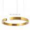 Wholesale shiny gold chandelier creative led pendant light for hotels high lumen hanging lamps acrylic hanging ceiling lights