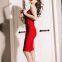 Sling V-neck Sleeveless Off-the-shoulder Bandage Dress