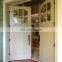 Exterior swing mahogany solid wood double leaf main entrance door