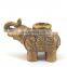 K&B high quality mini elephant shape gold resin desktop candle light stick holders wedding