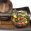 Acacia Wood Large Individual Salad Bowls, Snack Serving Bowls 6 1/2