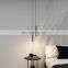 Hot Selling High Quality Pendant Light Long Tube Ceiling Hanging Lamp Black White Decor Living Room Led Pendant Lights