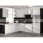 Modern european white high gloss design custom made galley cupboards living room kitchen cabinets