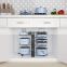 multifunctional independent metal kitchen storage rack expandable pot and lid organizer coated pans cover holder for cabinet