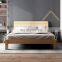 Luxury european designs leather wooden beds king queen size