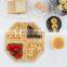 Home Collection Premium Bamboo Wood Square Shape Wedding Serving Tray Bowl Plate For Snack Cake Fruit Nuts
