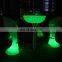 outdoor PE plastic led lighted furniture bar tables/rechargeable plastic new design wedding led table led furniture decorations