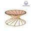 Tiptop Cheap Design Modern High Quality Clear Tempered Glass Coffee Table With Stainless Steel Base