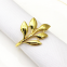 Decorative Leaf Design Shiny Polished Wedding Tabletop Metal Napkin Ring