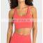 Naked Beauty V Back Sports Bra Long Line Sexy Shockproof Gym Yoga Fitness Bra Top Nylon Good Quality Workout Clothes For Women