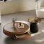 Stylish Wood Coffee Table with North American Fas - Grade Walnut Veneer