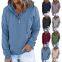 Custom Logo Multi Color Oversized Loose Fit Ladies Cropped Top Hooded Sweatshirt Print Plus Size Women's Hoodies & Sweatshirts