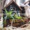 zakka decoration wooden hanging flower pots with black board