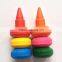 Cute Multi Color Custome Shape Plastic Finger personalized Crayons for Kids