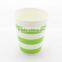 Party Suppllies Disposable 9 oz Blue Striped Paper Cups
