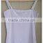 Simple girl's knitting wear white lace lined 100%Cotton tank top