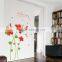 ALFOREVER pvc beautiful corn poppy wall decals