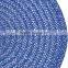 Handmade Braided Round Plastic Tablemat with Tinsel