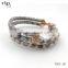 Turquoise Snake Skin Bracelet Bangle Rose Gold Clasp Jewelry Python Leather Jewelry